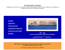 Tablet Screenshot of fundacionciudad.org.ar